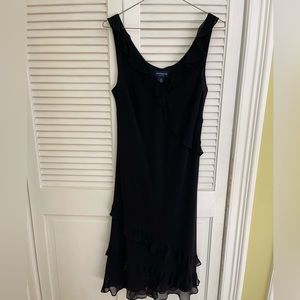 Ann Taylor black v-neck cocktail dress size 14P